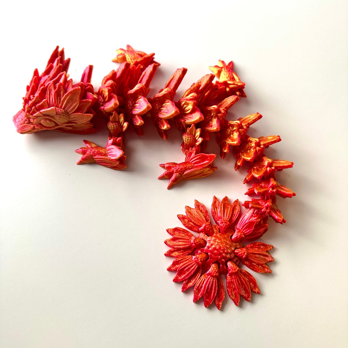 Baby Sunflower Dragon - 3D Printed Articulating
