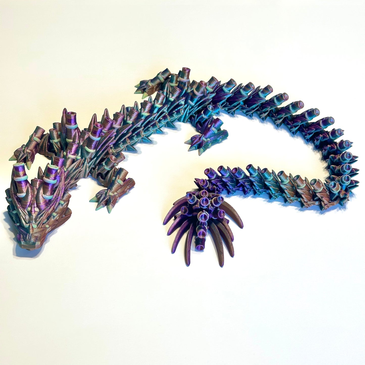 Large Bamboo Dragon - 3D Printed Articulating