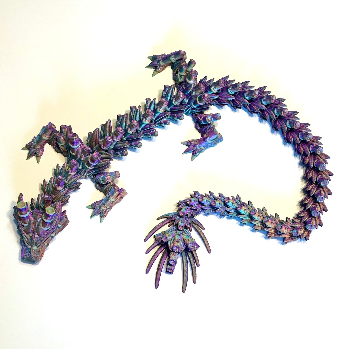 Large Bamboo Dragon - 3D Printed Articulating