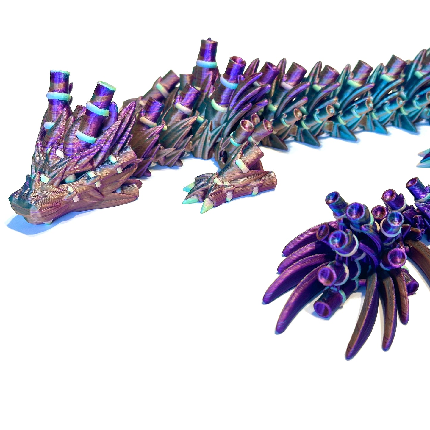 Large Bamboo Dragon - 3D Printed Articulating