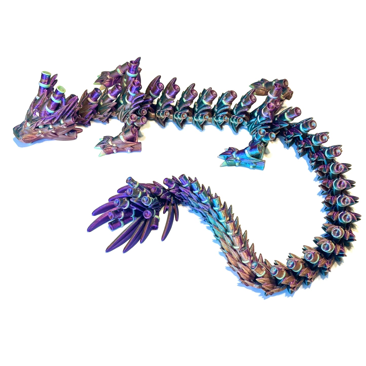 Large Bamboo Dragon - 3D Printed Articulating