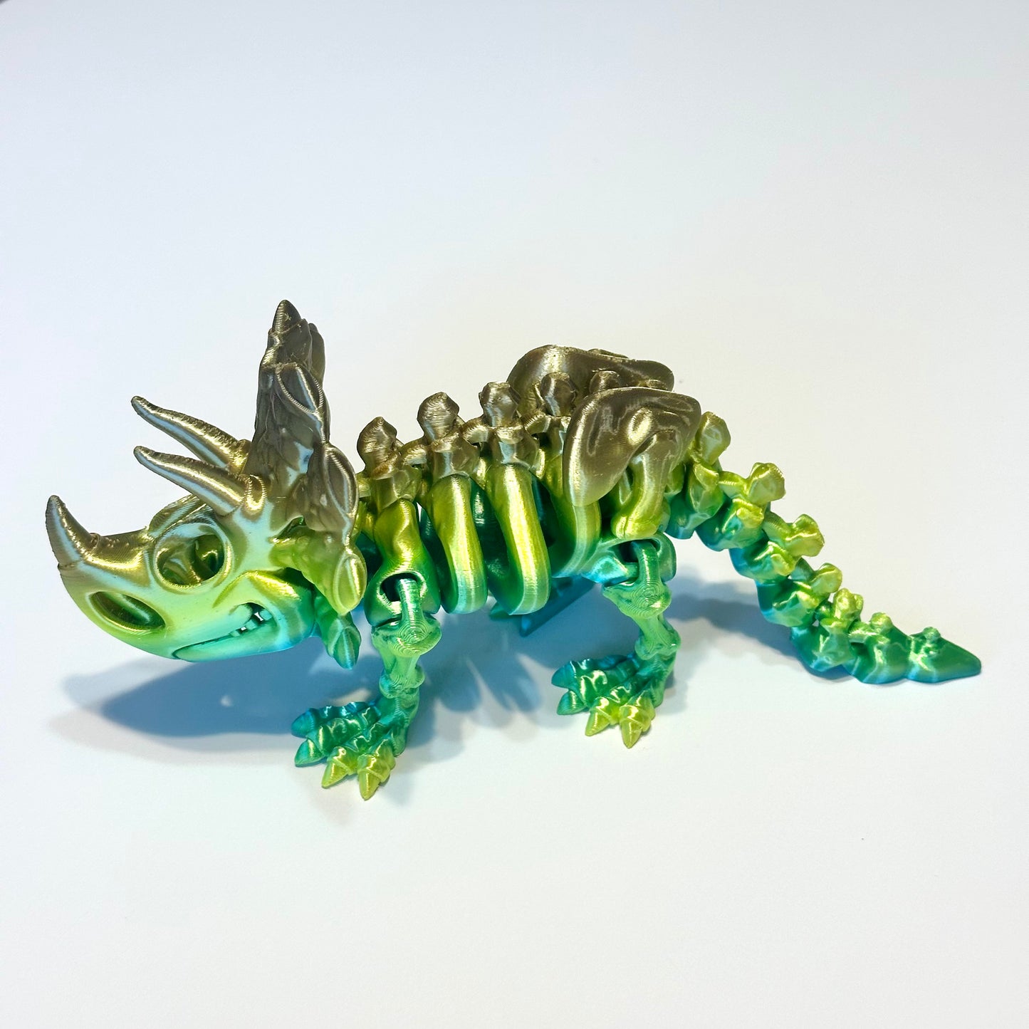 Flexi Skeleton Triceratops - 3D Printed Articulating Figure