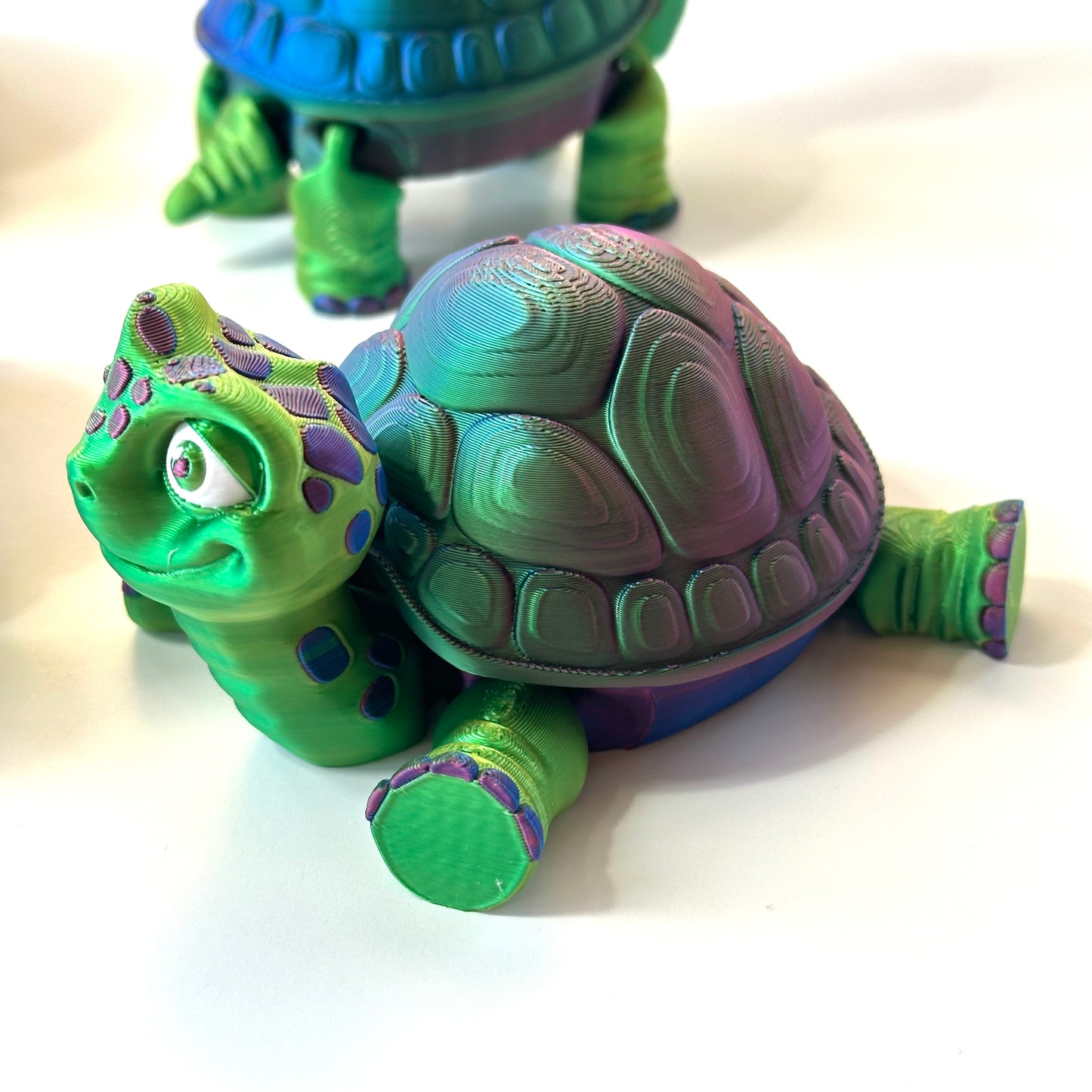 Flexi Turtle Box - Multi-Color 3D Printed Figure