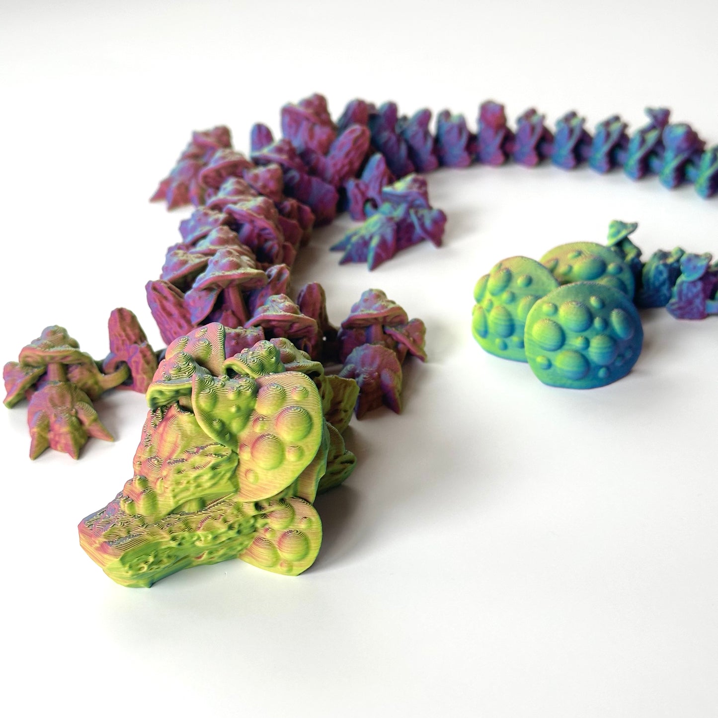 Large Mushroom Dragon - 3D Printed Articulating Figure