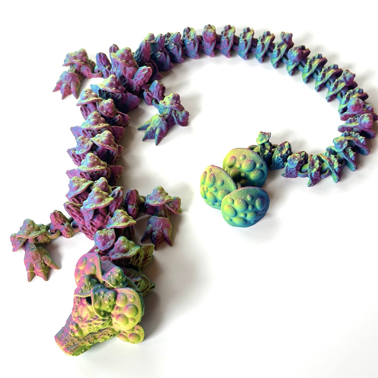 Large Mushroom Dragon - 3D Printed Articulating Figure