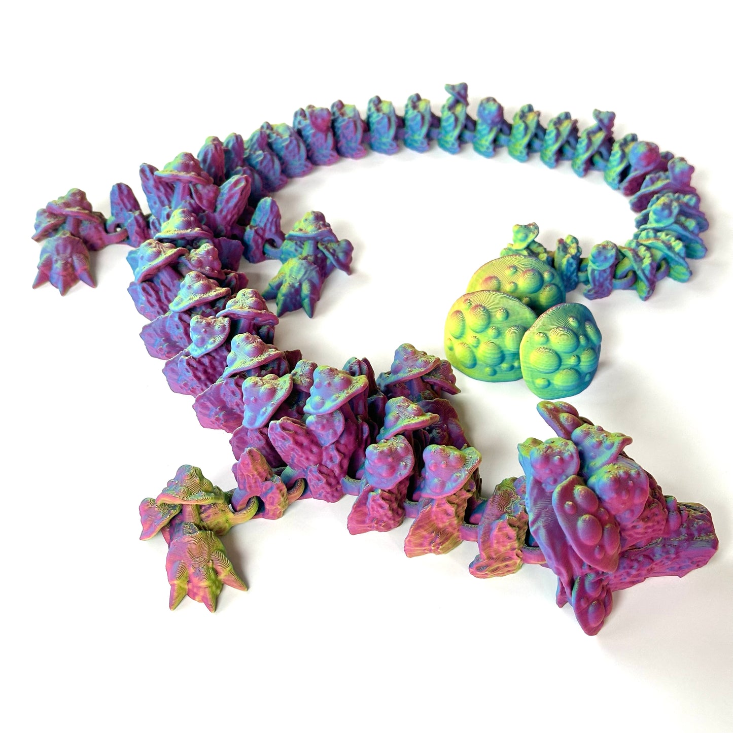 Large Mushroom Dragon - 3D Printed Articulating Figure