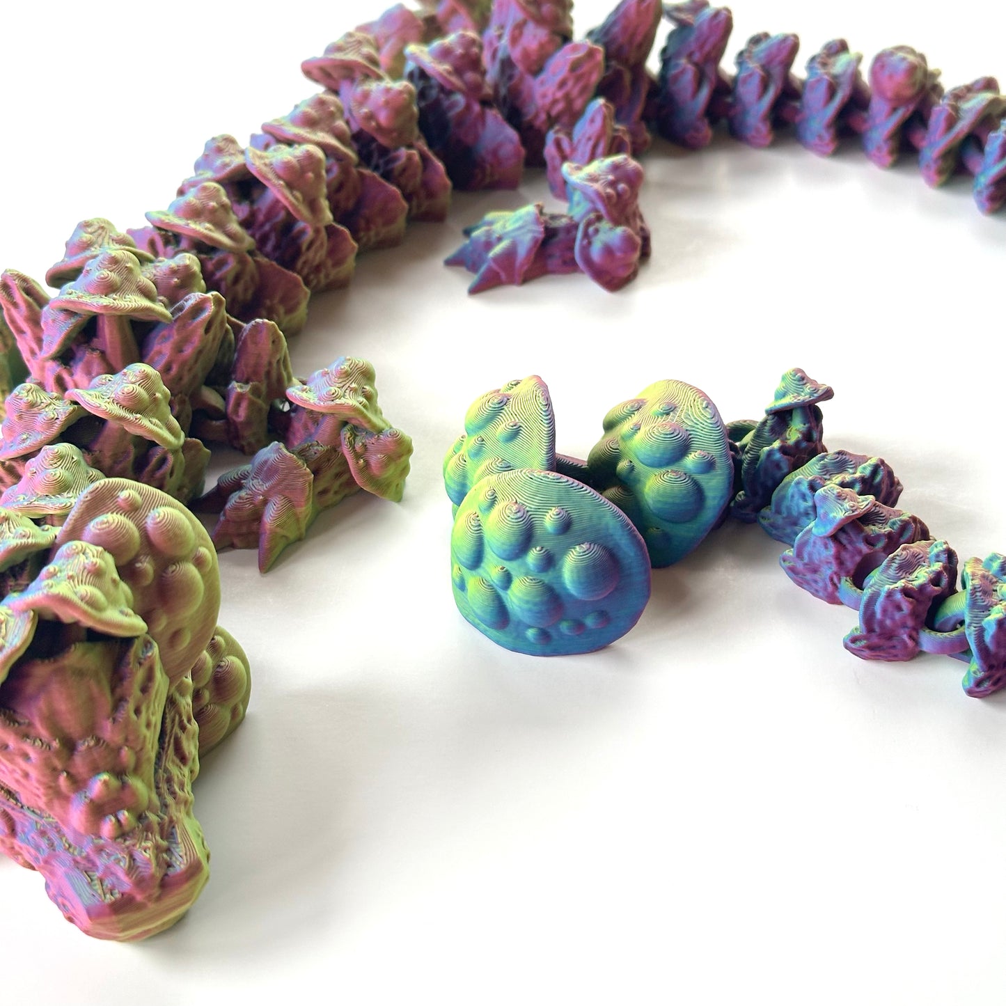 Large Mushroom Dragon - 3D Printed Articulating Figure