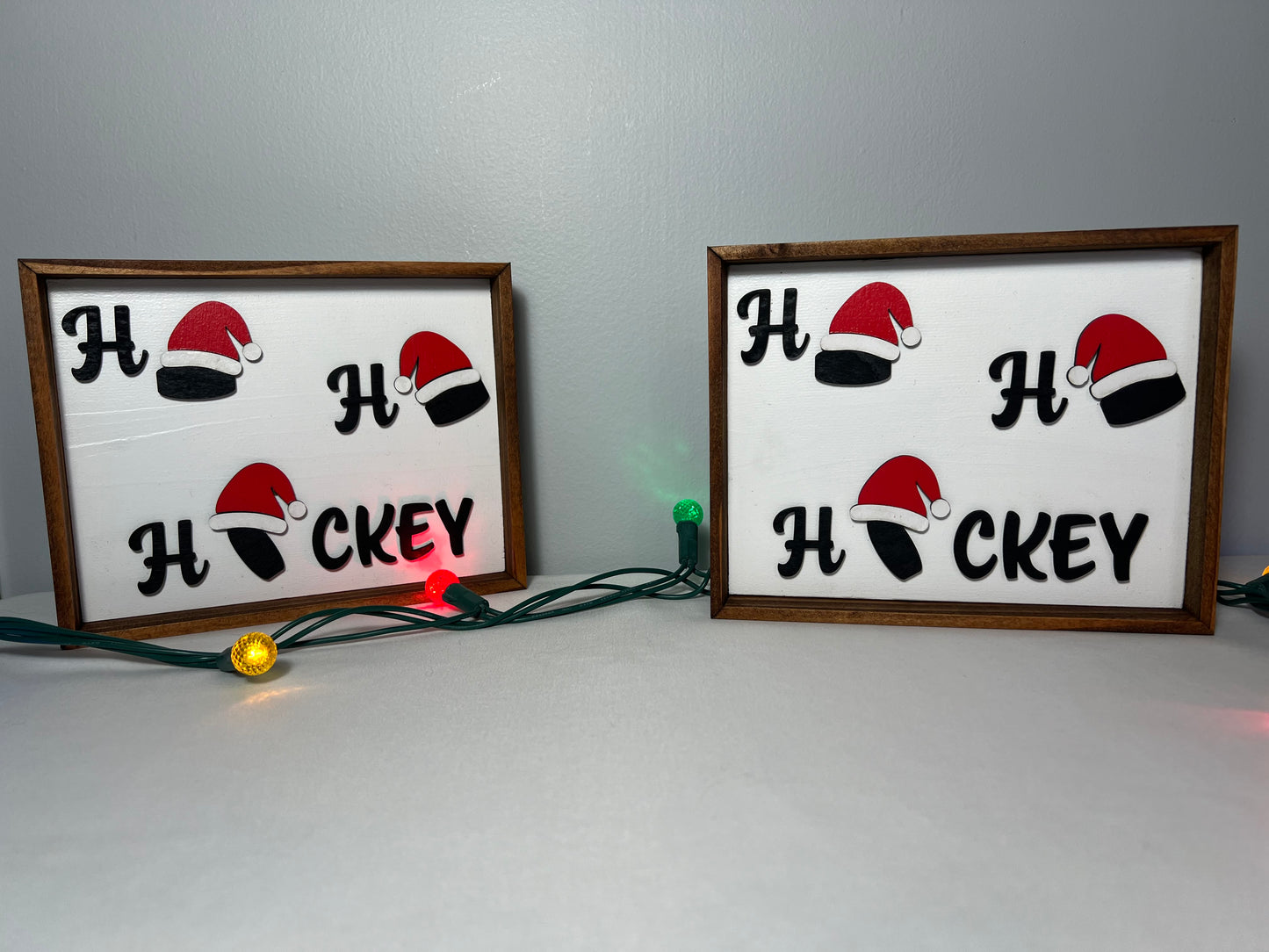 Ho Ho Hockey Laser Cut Sign