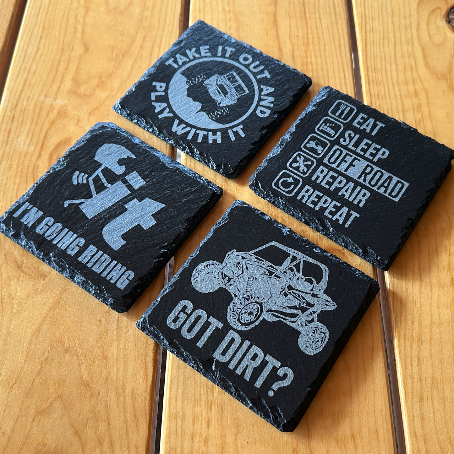 RZR Coasters - Laser Engraved