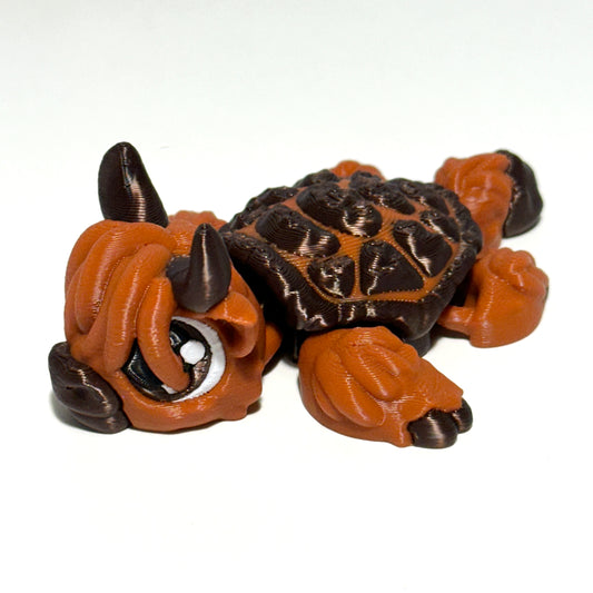Highland Cow Turtle - 3D Printed Articulating Figure