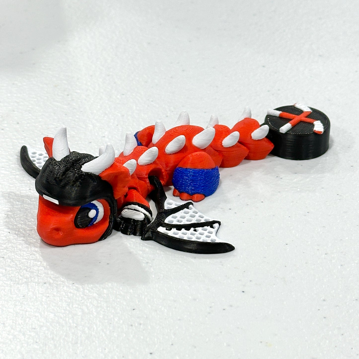 Baby Hockey Dragon - 3D Printed Articulating Figure