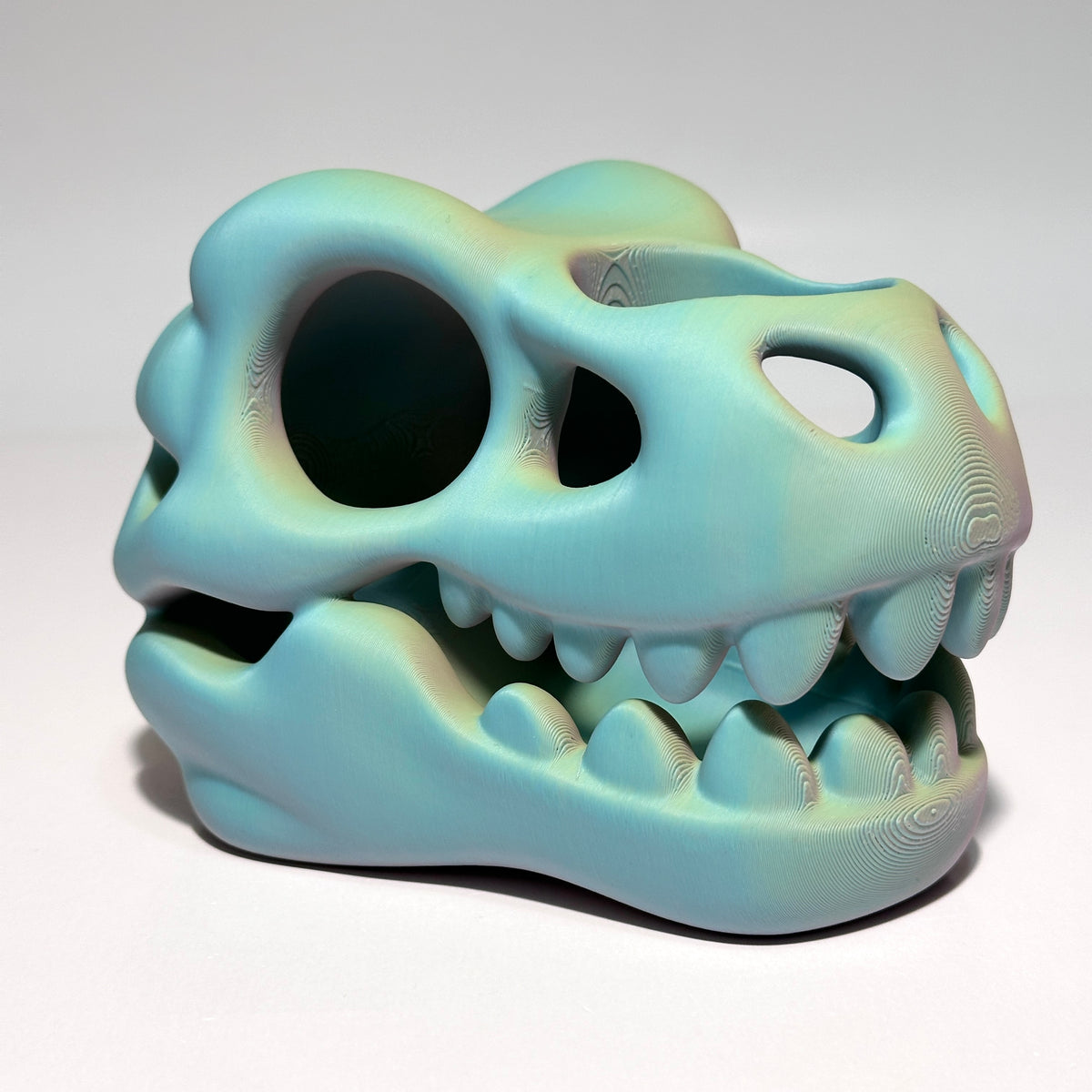 Dino Skull Toothbrush Holder - 3D Printed Figure