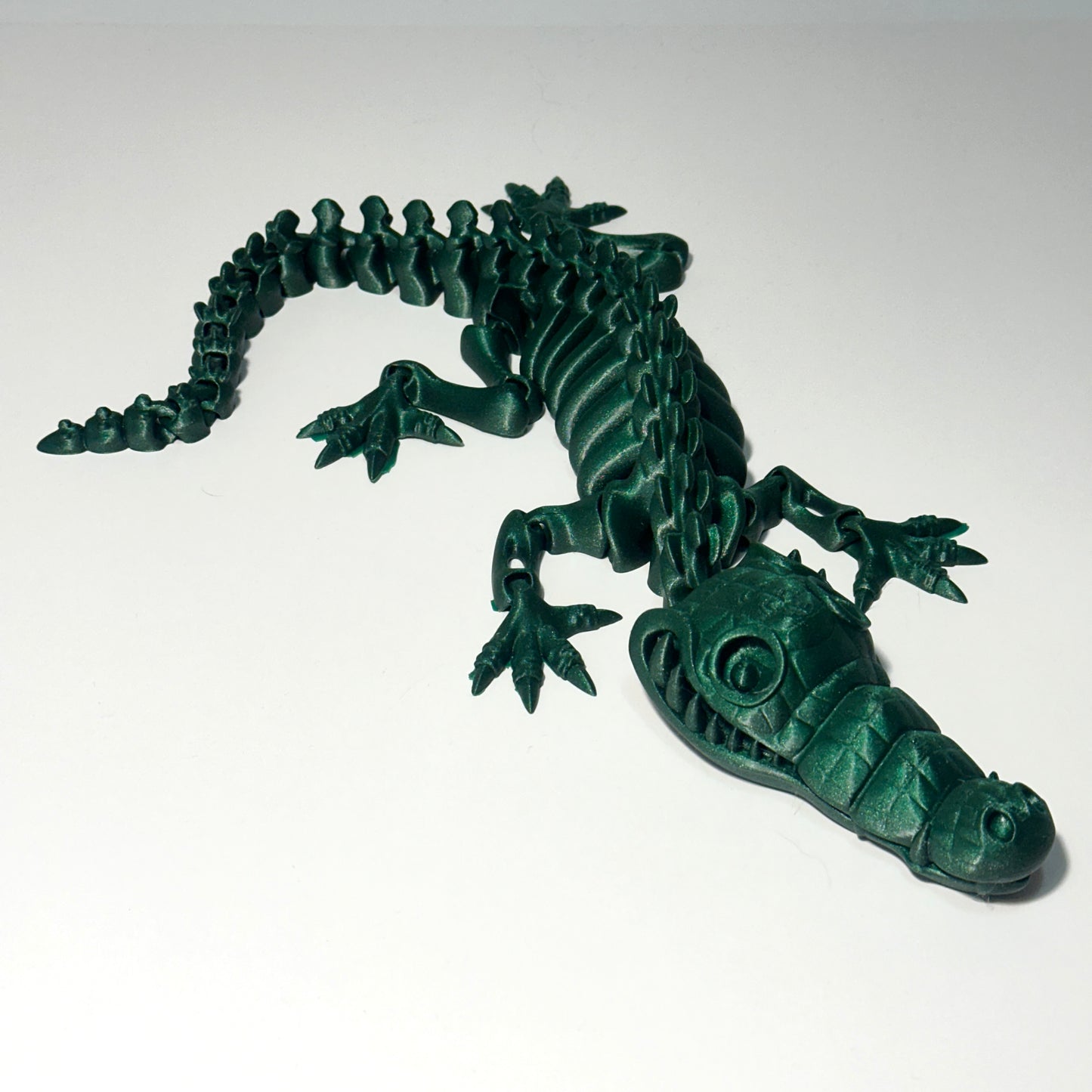 Giant Skeleton Crocodile - 3D Printed Articulating Figure