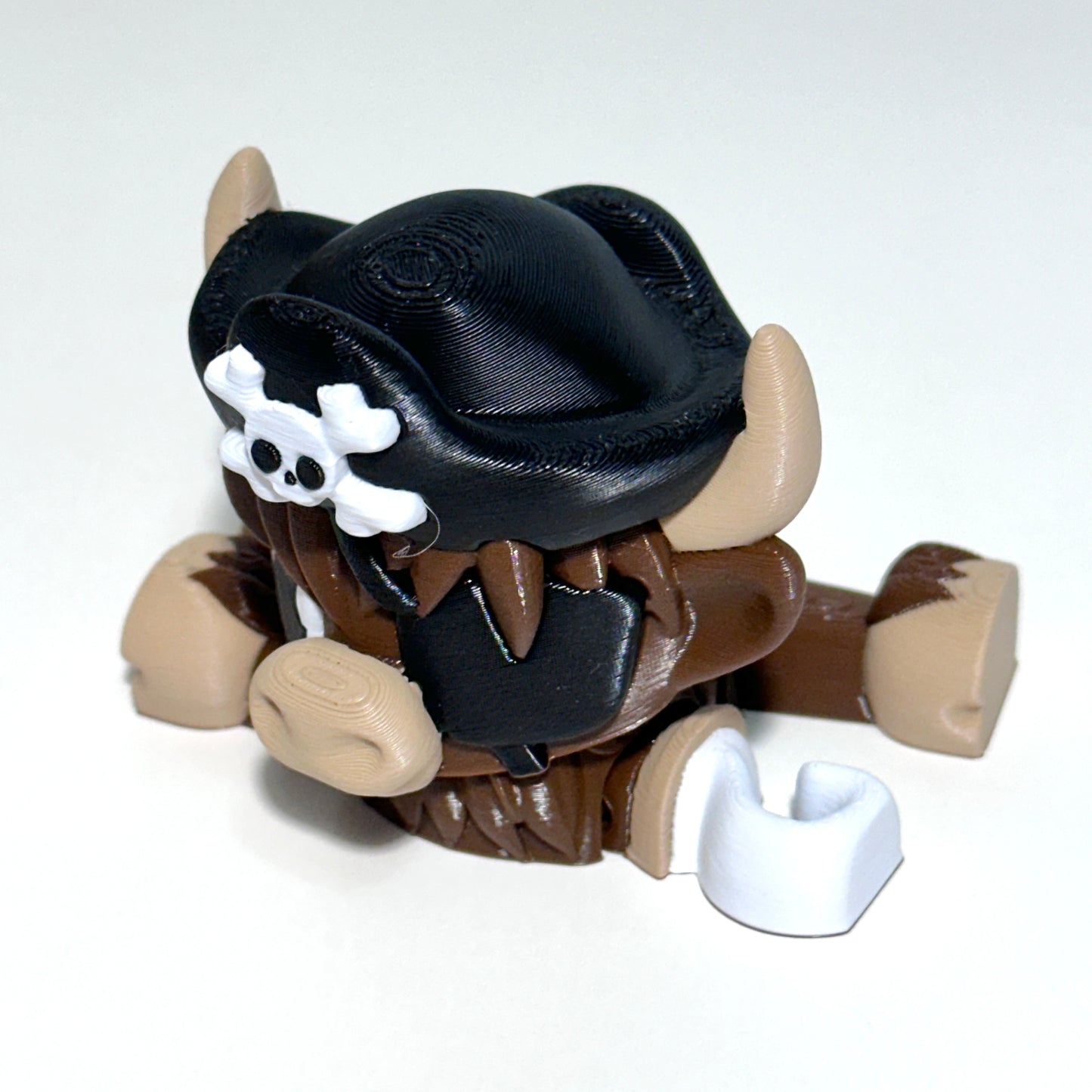 Highland Cow Pirate - 3D Printed Articulating Figure