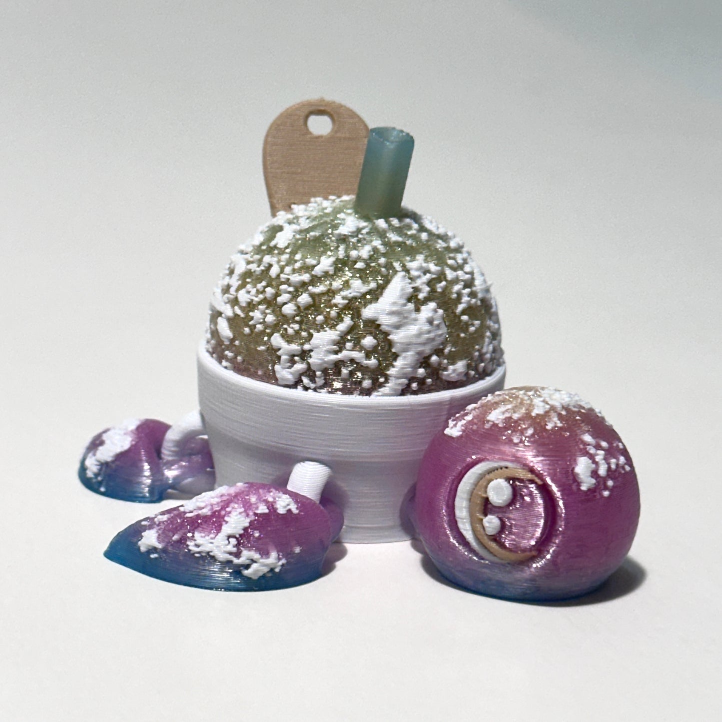 Snow Cone Turtle - 3D Printed Articulating Figure
