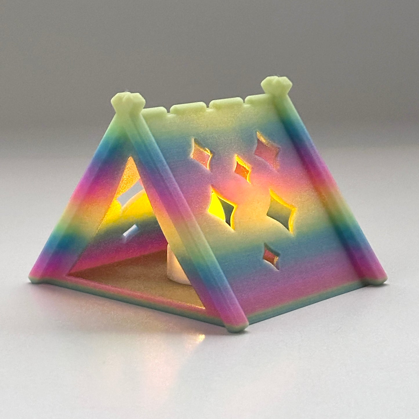 Tea Light Tent (Tea Light Not Included) - 3D Printed Figure