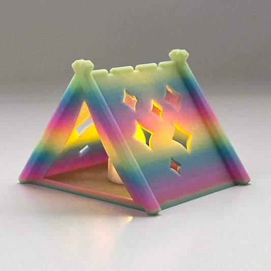 Tea Light Tent (Tea Light Not Included) - 3D Printed Figure
