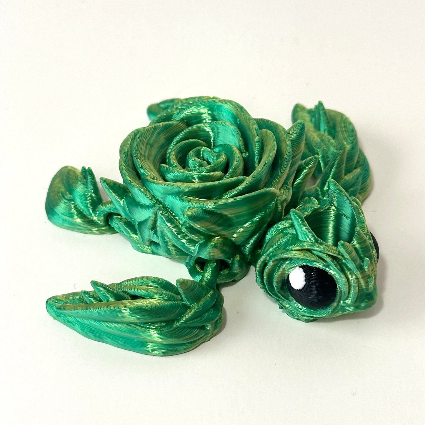 Rose Turtle / Straw Topper - 3D Printed Articulating Figure