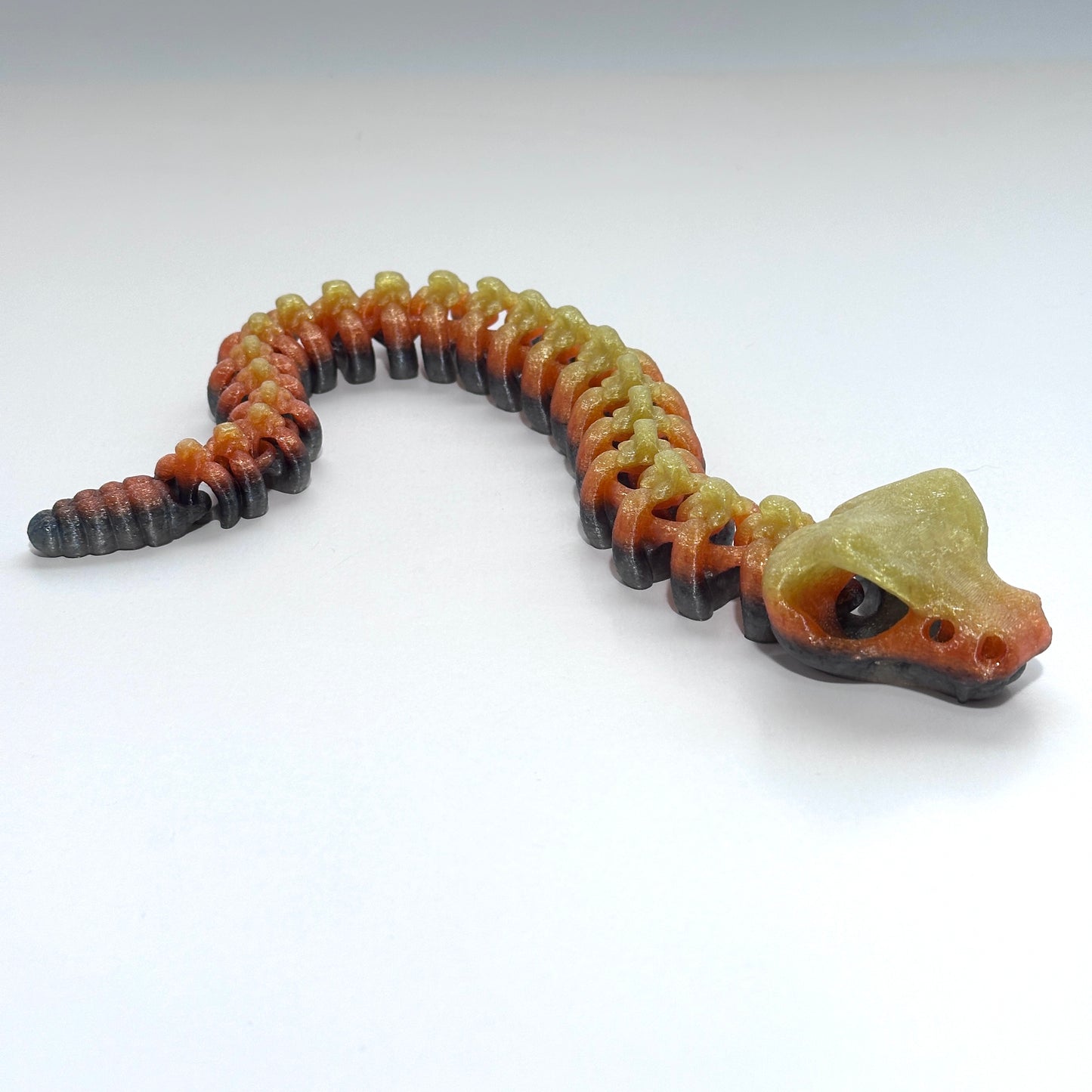 Cinder Skeleton Rattlesnake - 3D Printed Articulating Figure