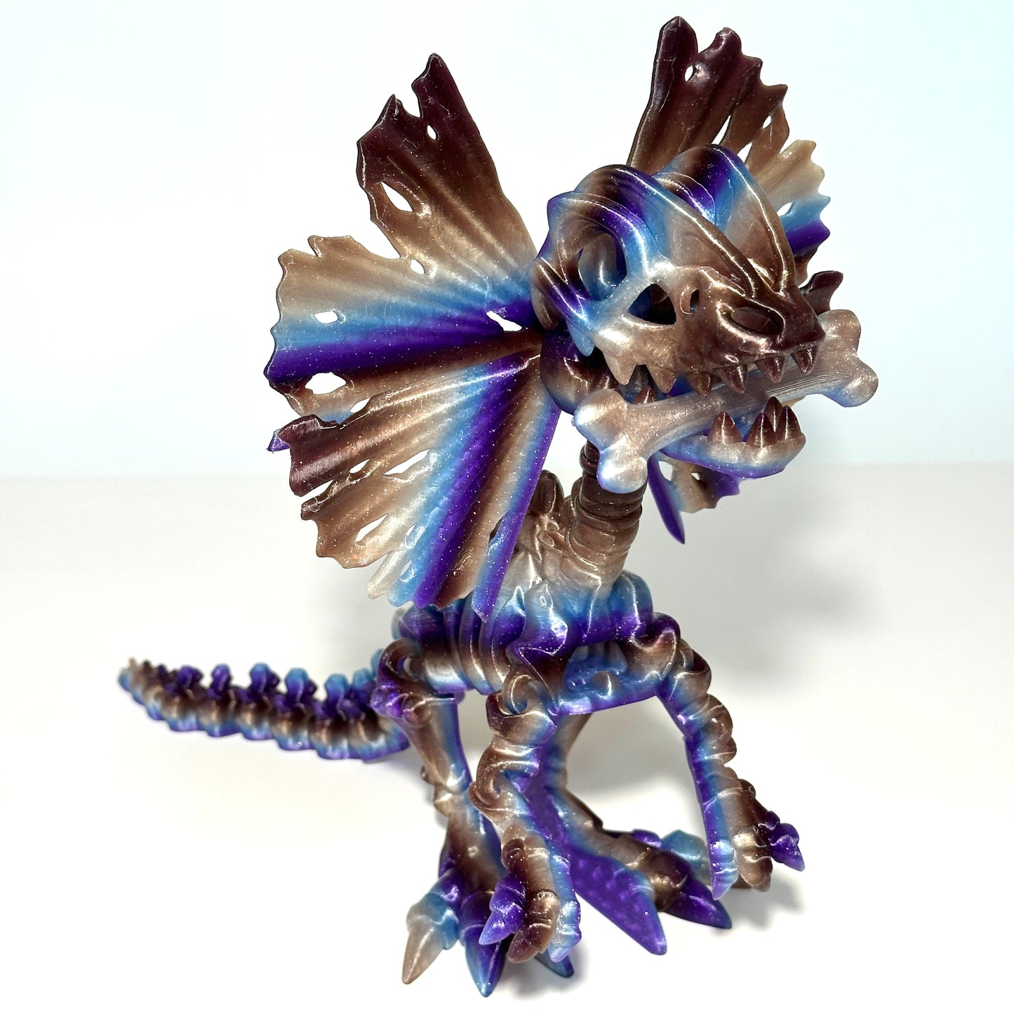 Giant Skeleton Dilophosaurus - 3D Printed Articulating Figure