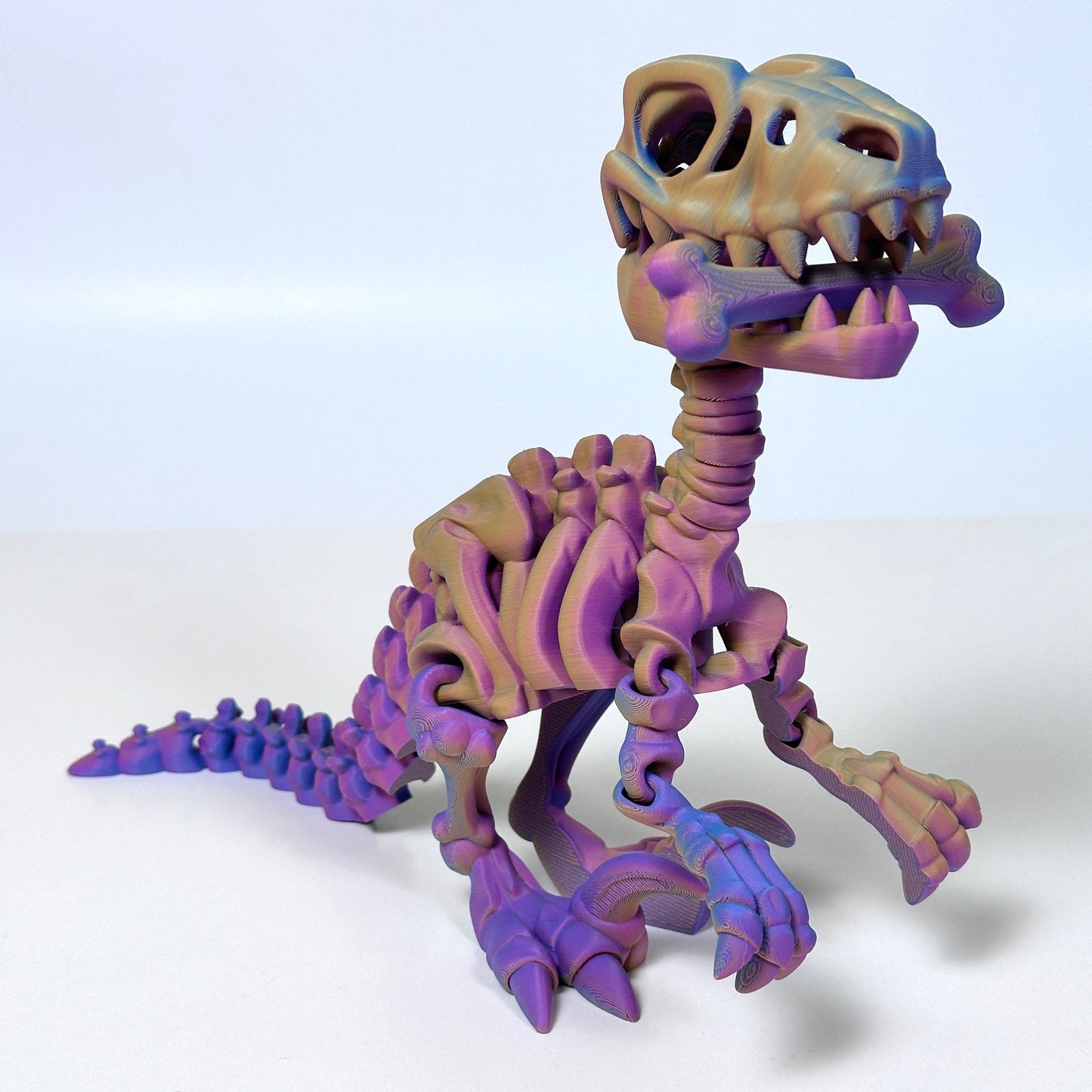 Giant Flexi Skeleton Raptor - 3D Printed Articulating Figure