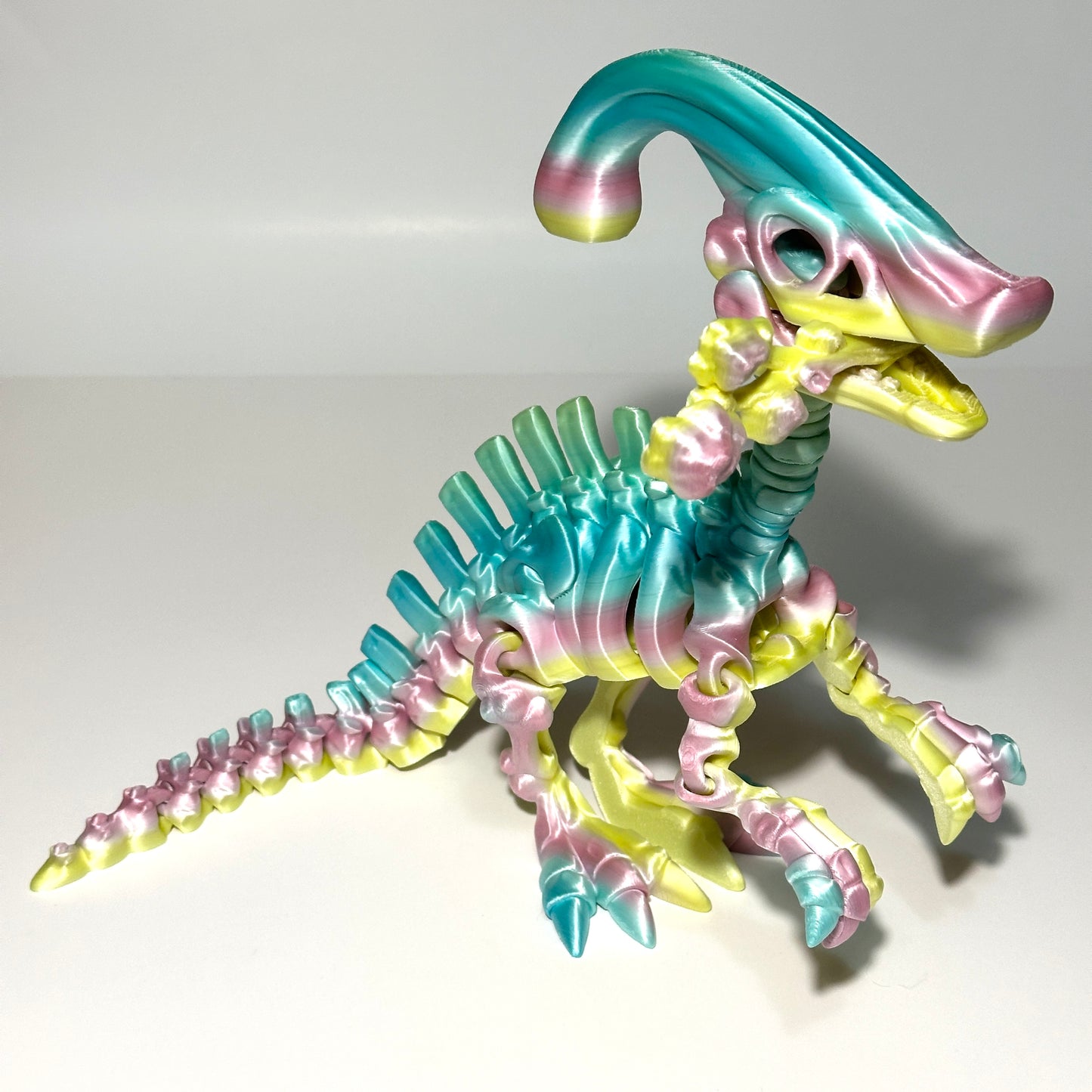 Skeleton Parasaurolophus - 3D Printed Articulating Figure