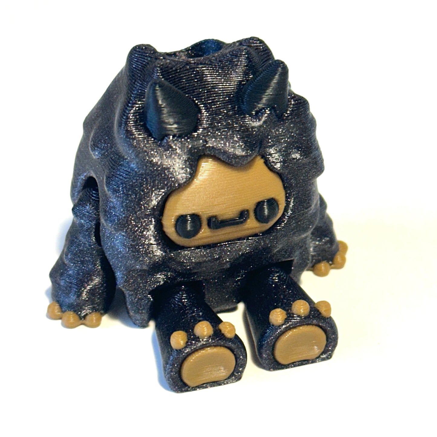Flexi Yeti Straw Topper - 3D Printed Articulating Figure