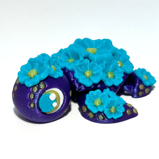 Cherry Blossom Turtle - 3D Printed Articulating Figure