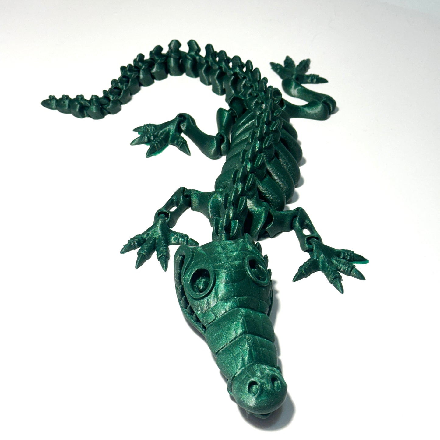 Giant Skeleton Crocodile - 3D Printed Articulating Figure