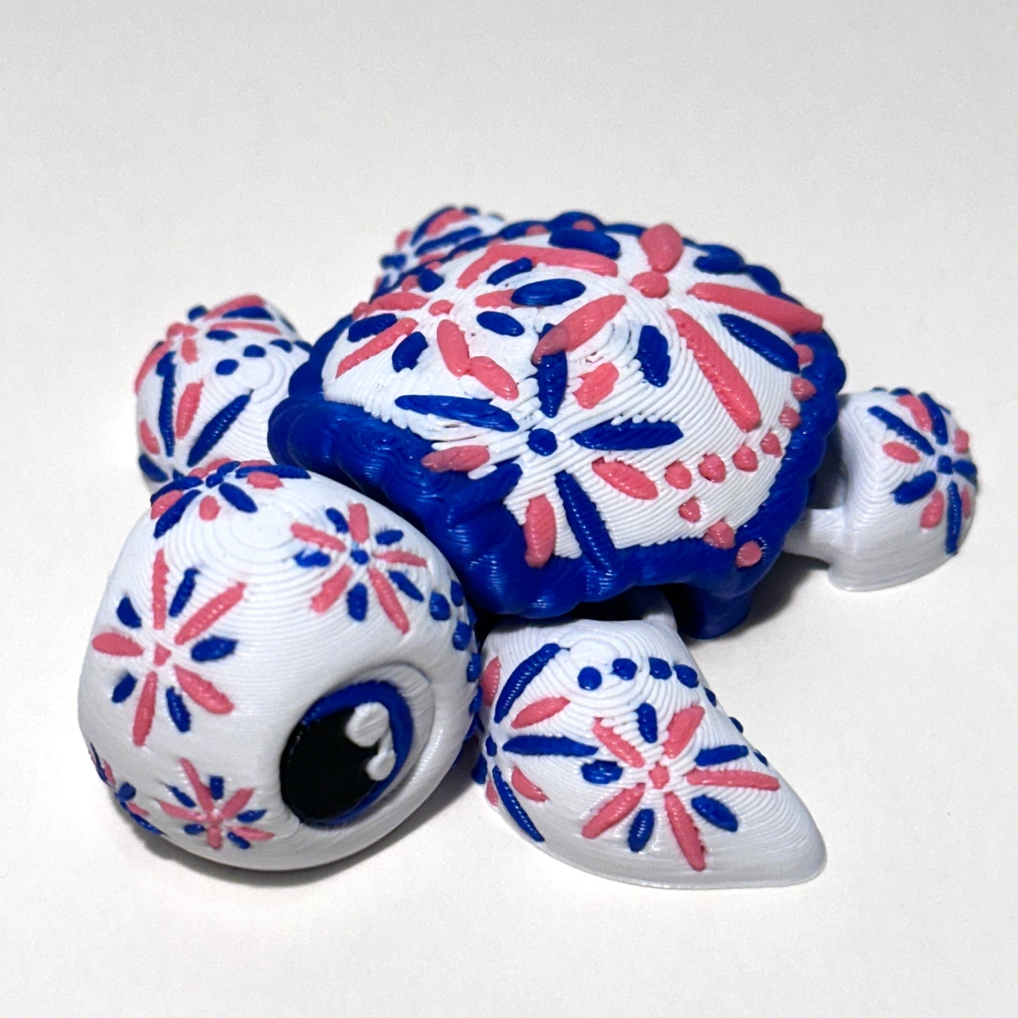 Fireworks Turtle - 3D Printed Articulating Figure