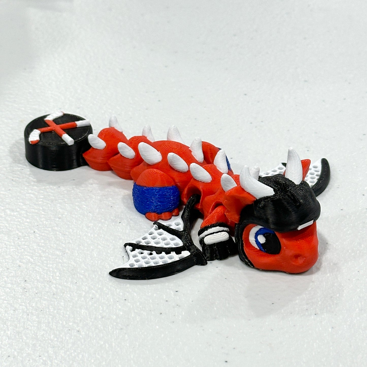Baby Hockey Dragon - 3D Printed Articulating Figure