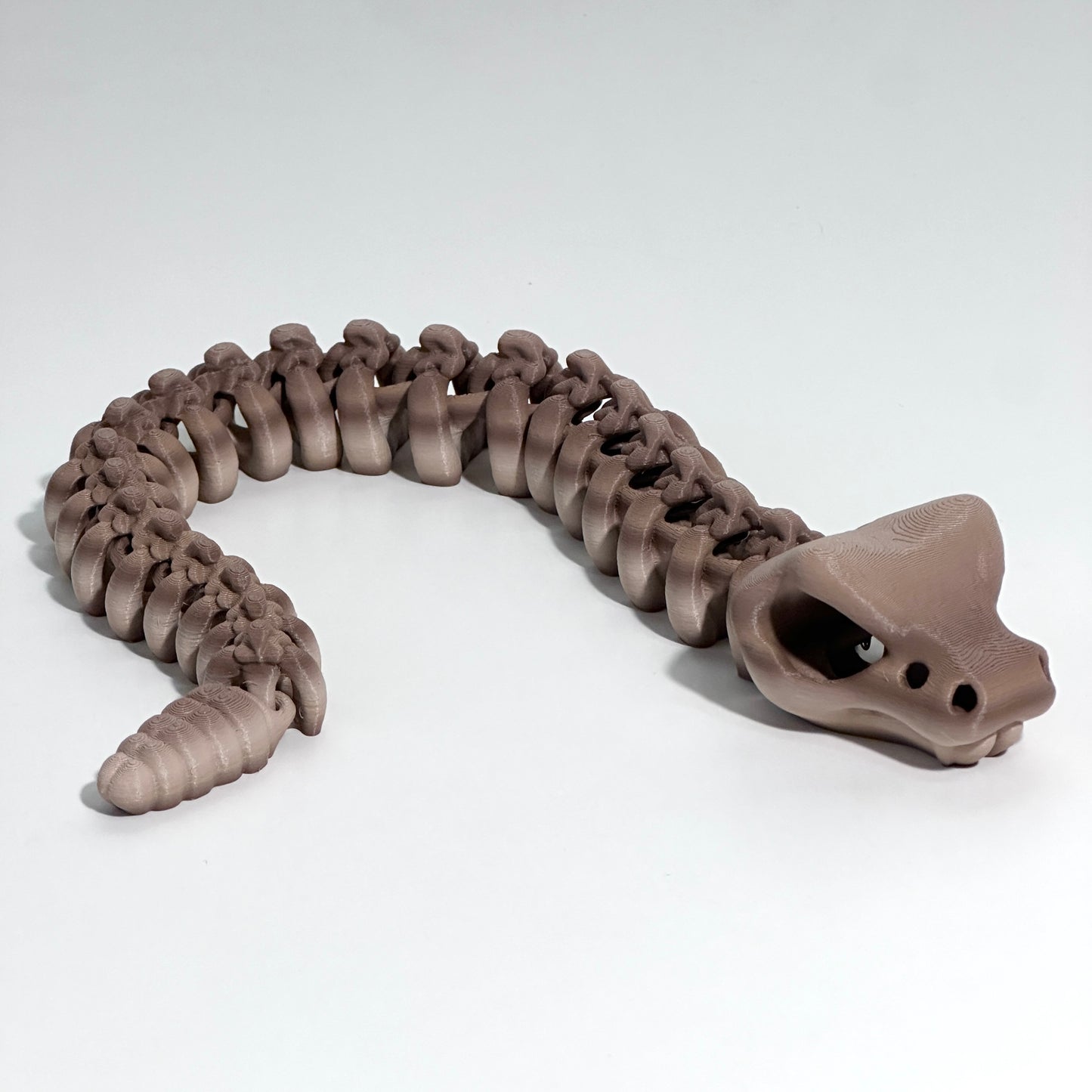 Cinder Skeleton Rattlesnake - 3D Printed Articulating Figure