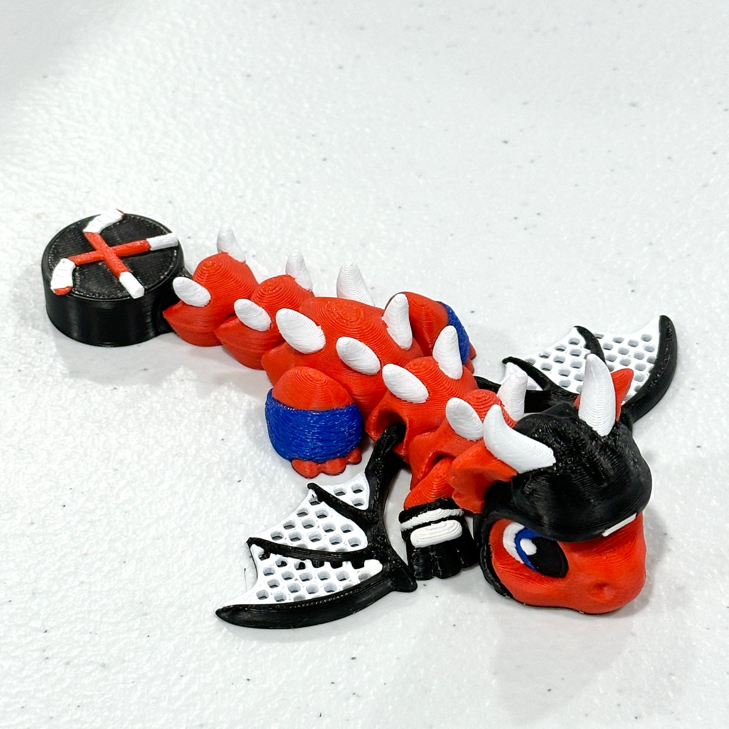 Baby Hockey Dragon - 3D Printed Articulating Figure