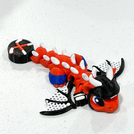 Baby Hockey Dragon - 3D Printed Articulating Figure