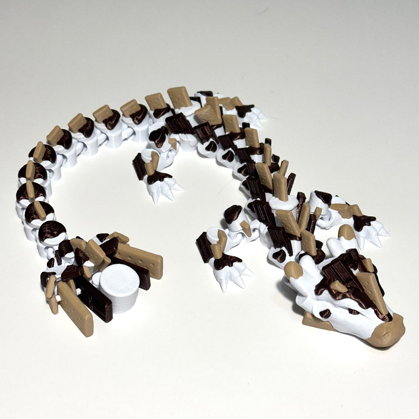 Large S'mores Dragon - 3D Printed Articulating Figure