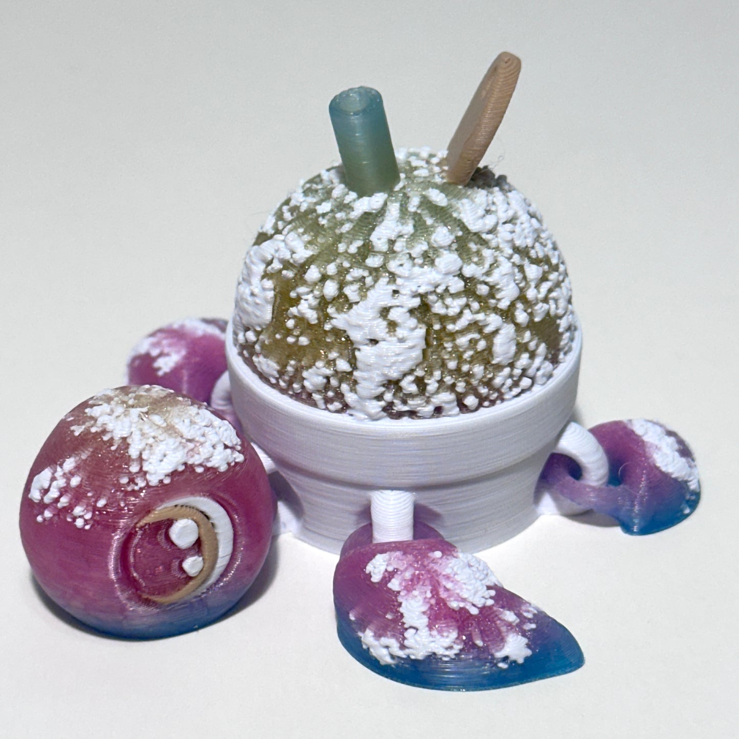 Snow Cone Turtle - 3D Printed Articulating Figure