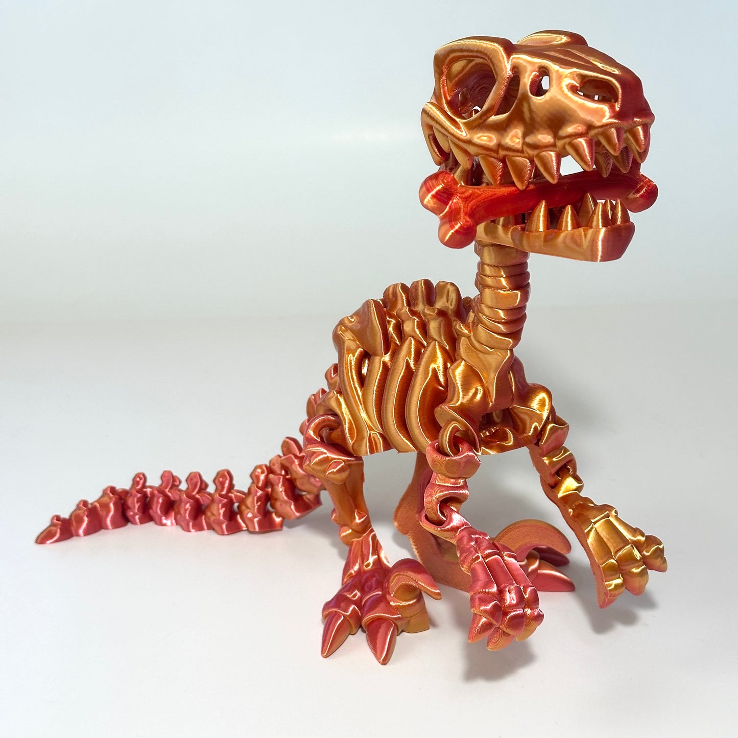 Giant Flexi Skeleton Raptor - 3D Printed Articulating Figure