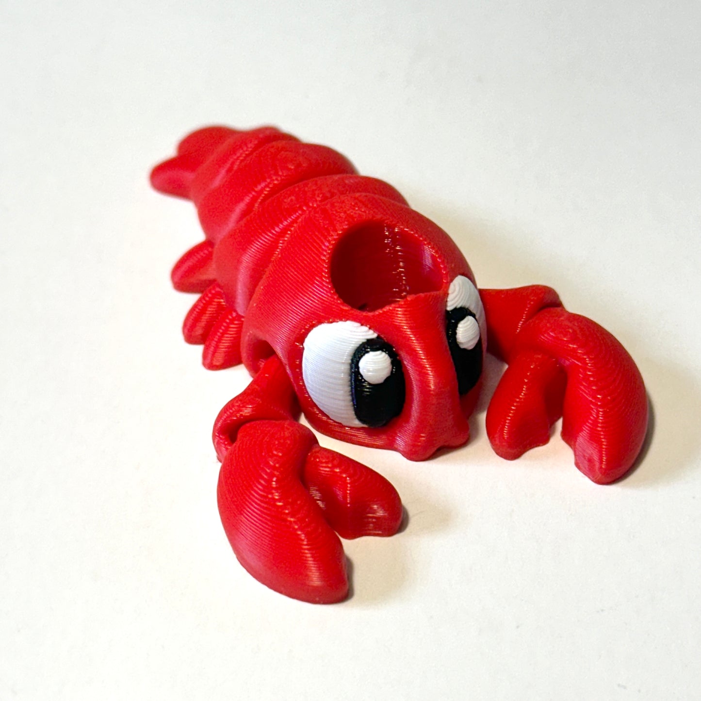Flexi Lobster Straw Topper - 3D Printed Articulating Figure