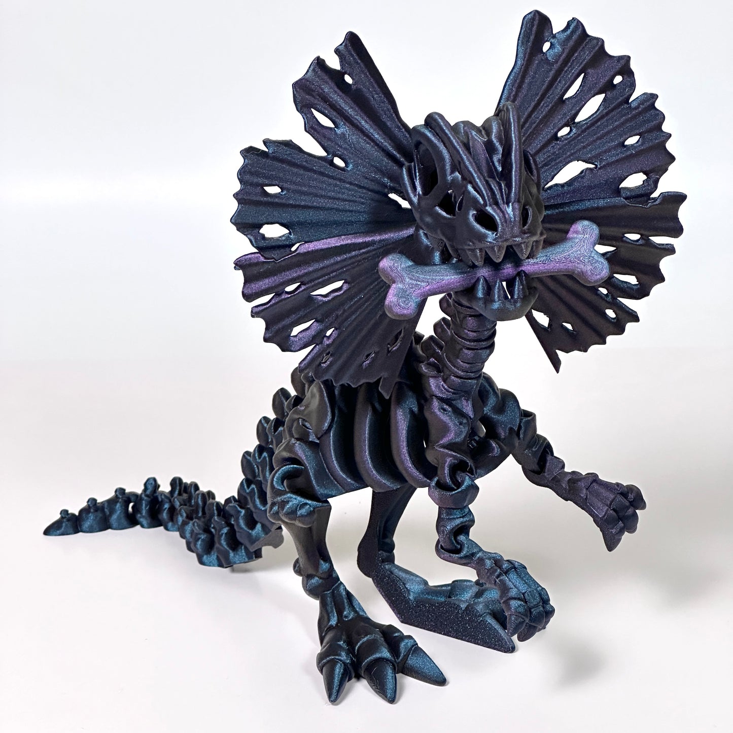 Giant Skeleton Dilophosaurus - 3D Printed Articulating Figure