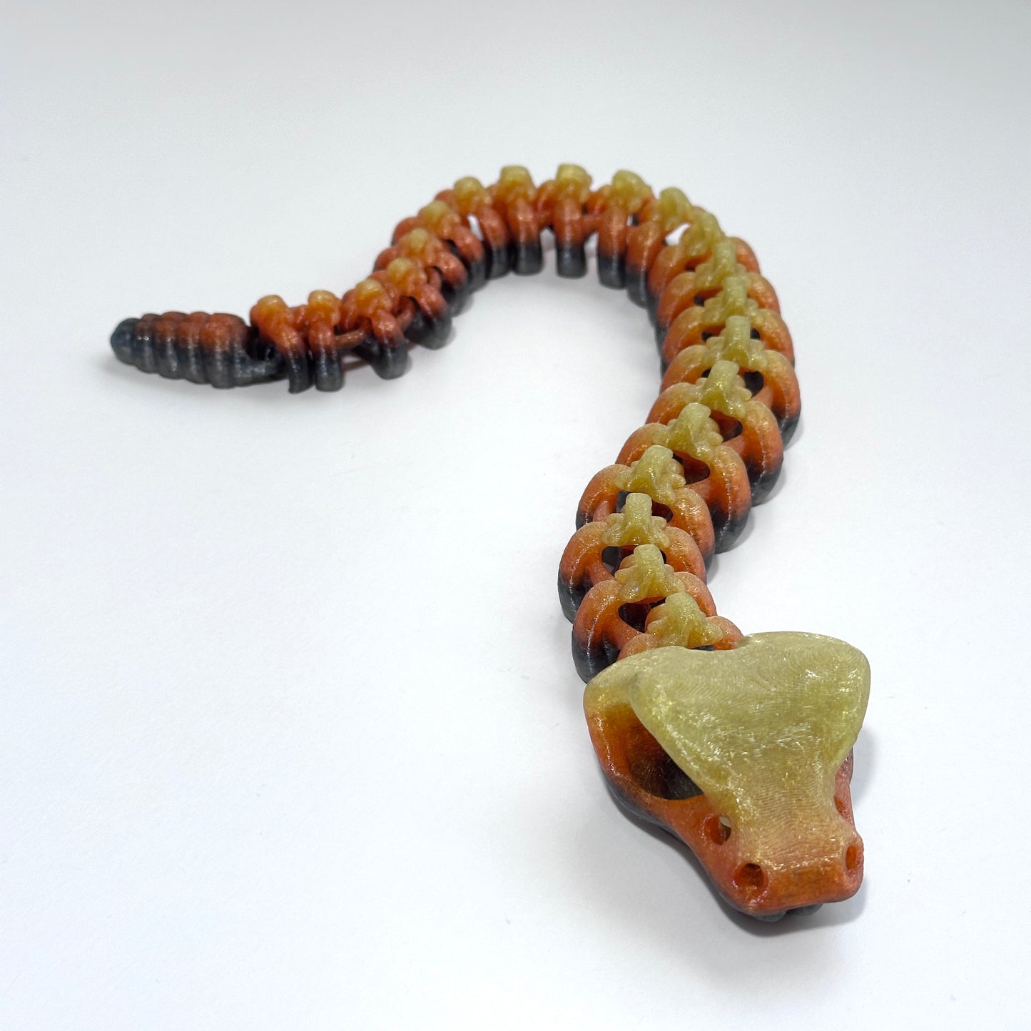 Cinder Skeleton Rattlesnake - 3D Printed Articulating Figure