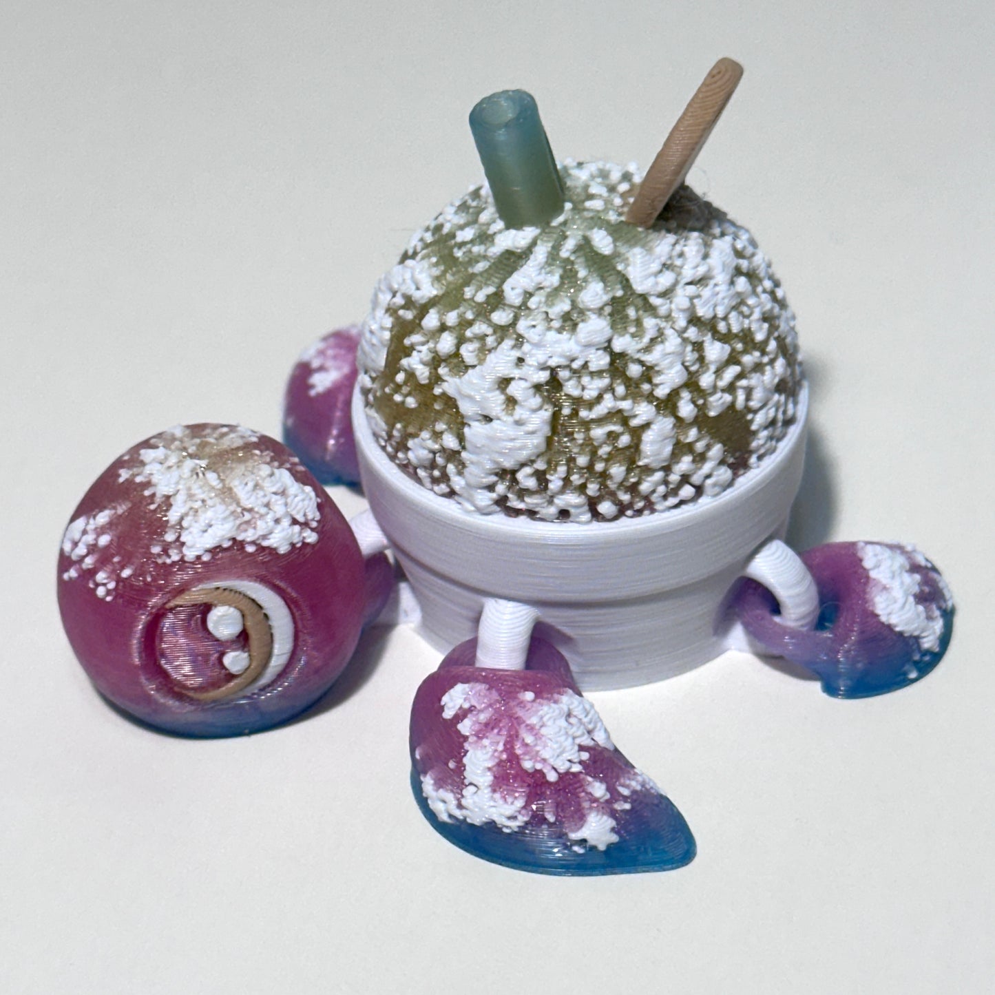 Snow Cone Turtle - 3D Printed Articulating Figure