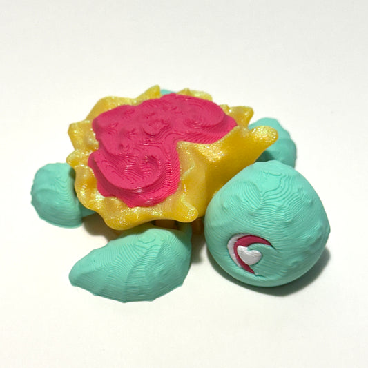 Heart Turtle - 3D Printed Articulating Figure