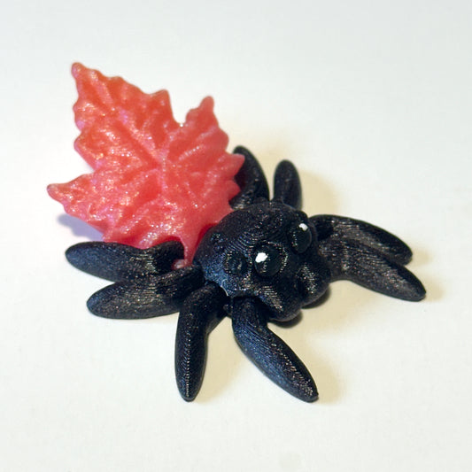 Tiny Autumn Leaf Spider - 3D Printed Articulating Figure