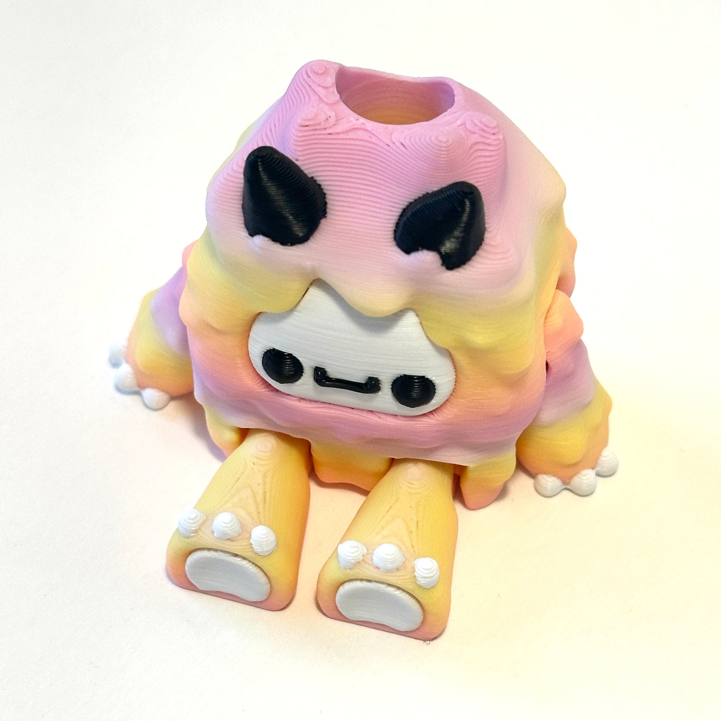 Flexi Yeti Straw Topper - 3D Printed Articulating Figure