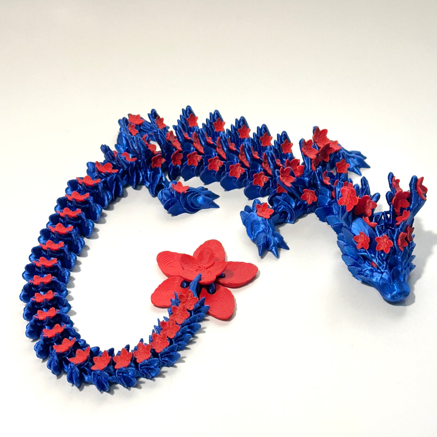Large Cherry Blossom Dragon - 3D Printed Articulating Figurine