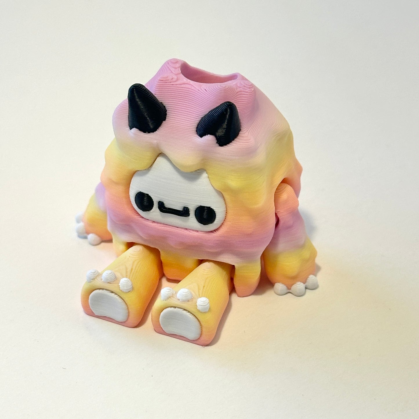 Flexi Yeti Straw Topper - 3D Printed Articulating Figure