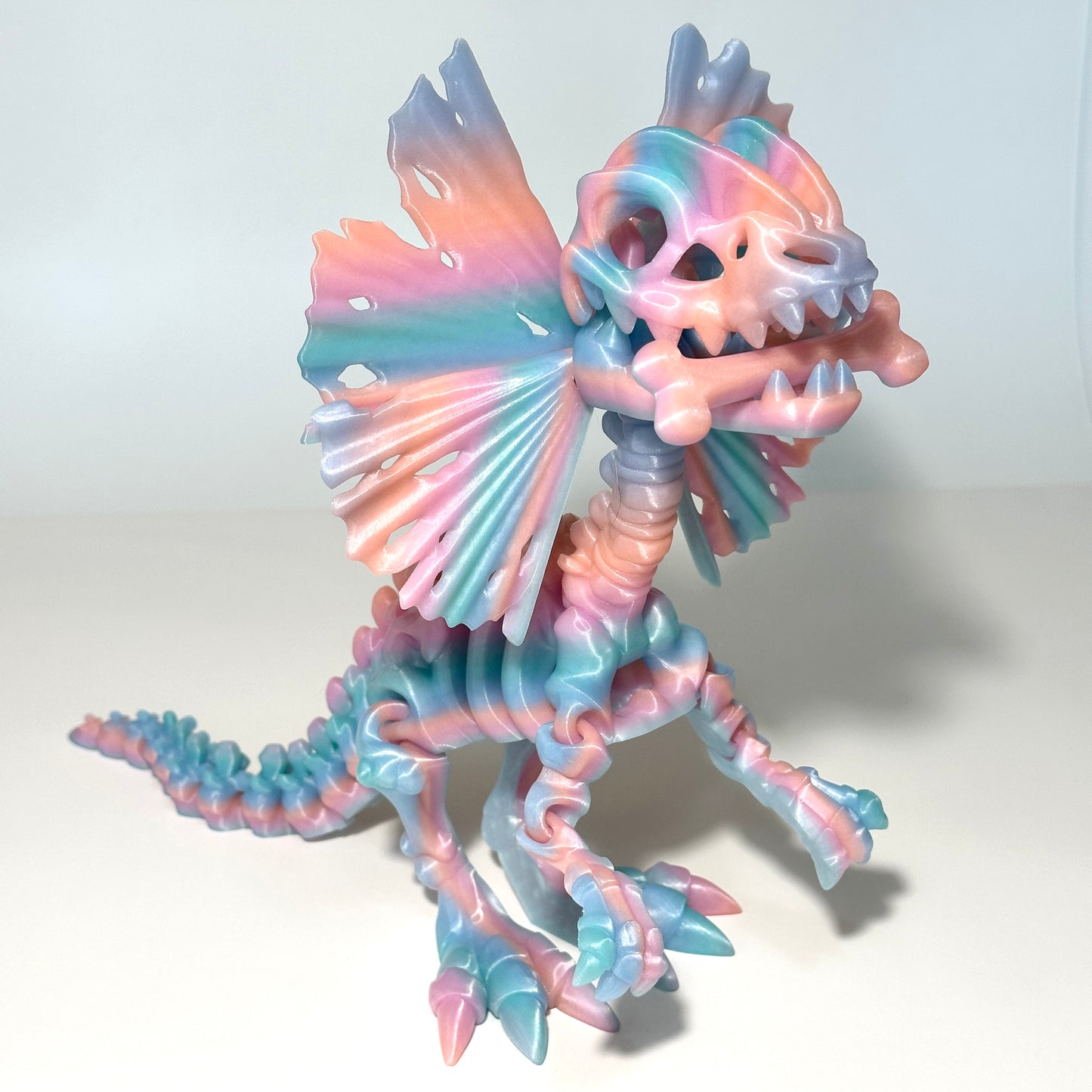 Giant Skeleton Dilophosaurus - 3D Printed Articulating Figure