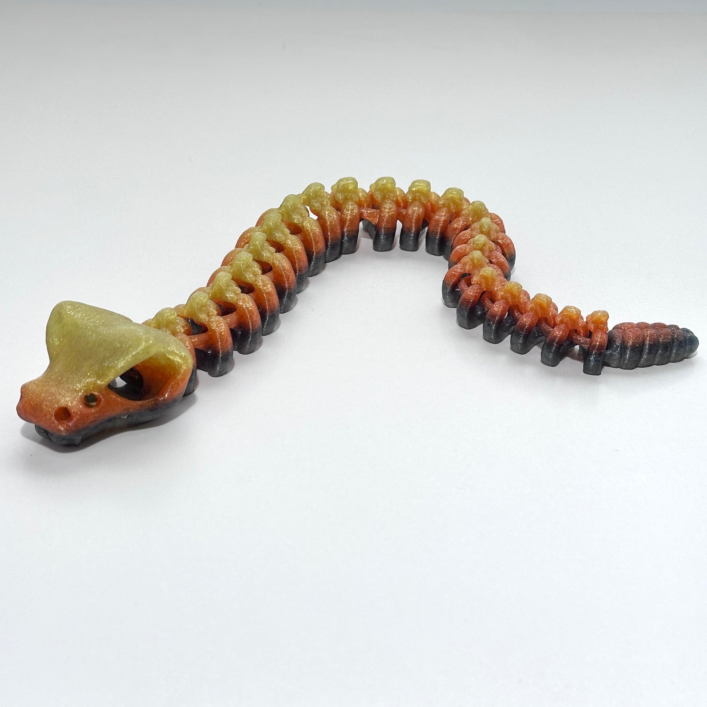Cinder Skeleton Rattlesnake - 3D Printed Articulating Figure