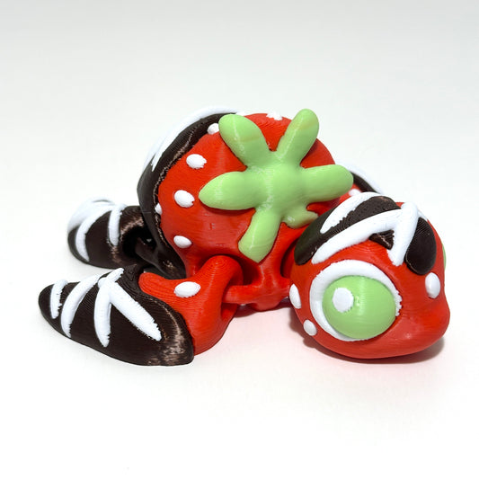 Chocolate Strawberry Turtle - 3D Printed Articulating Figure