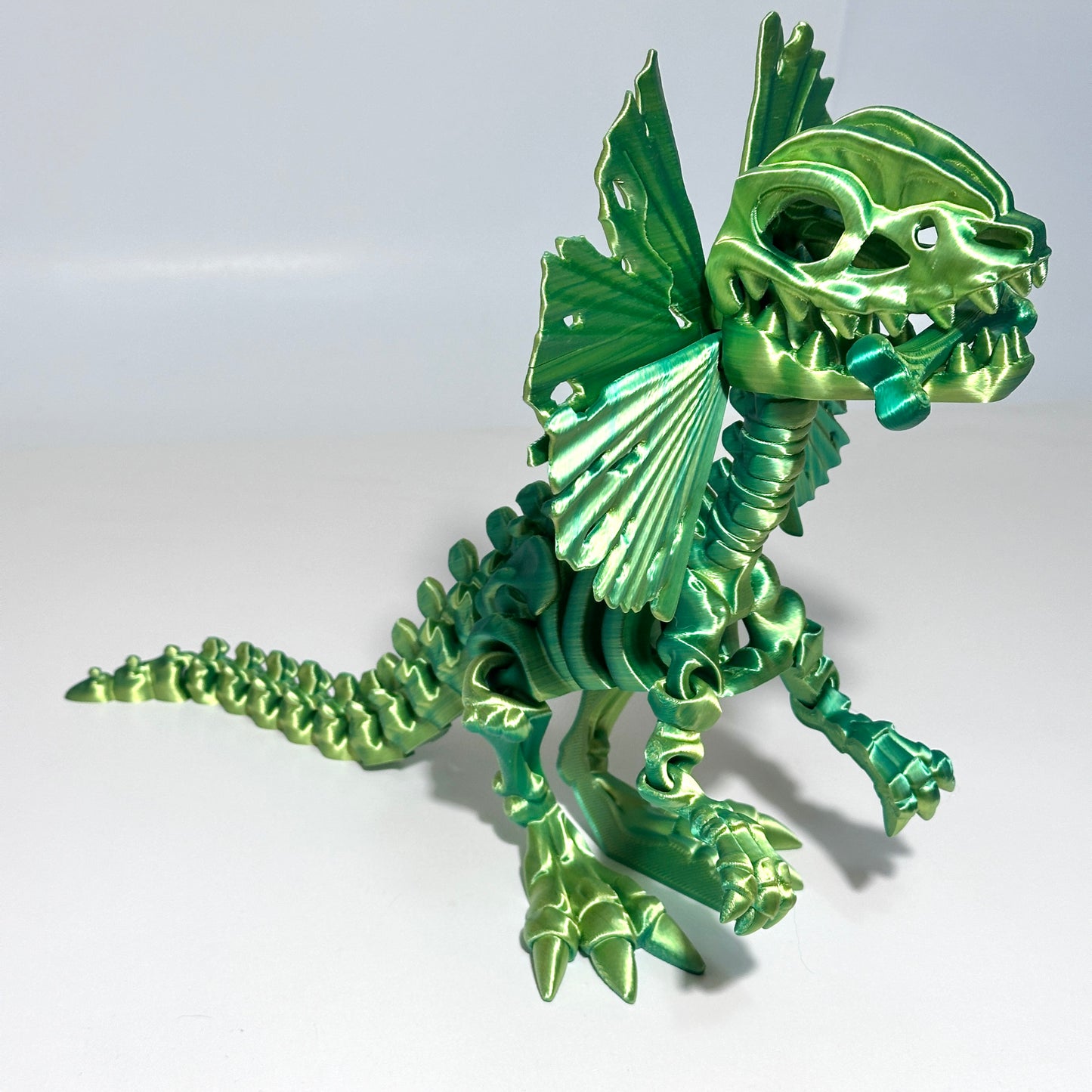 Giant Skeleton Dilophosaurus - 3D Printed Articulating Figure